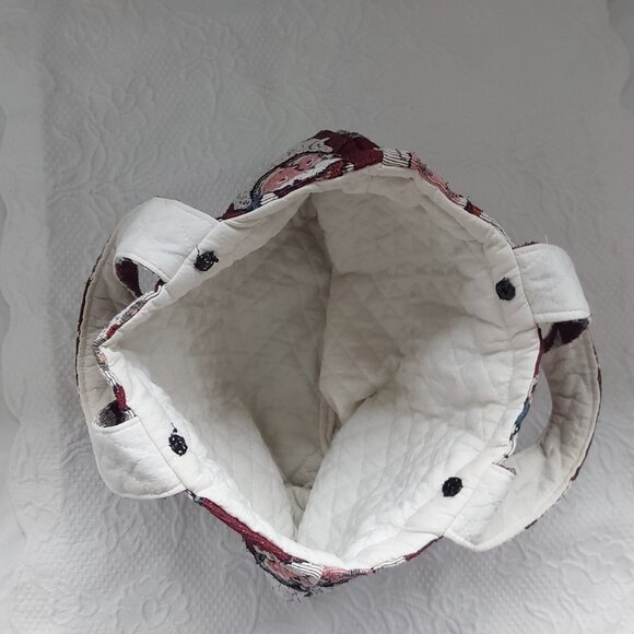 Santa Claus handmade tote bag cotton with snaps - Picture 7 of 7